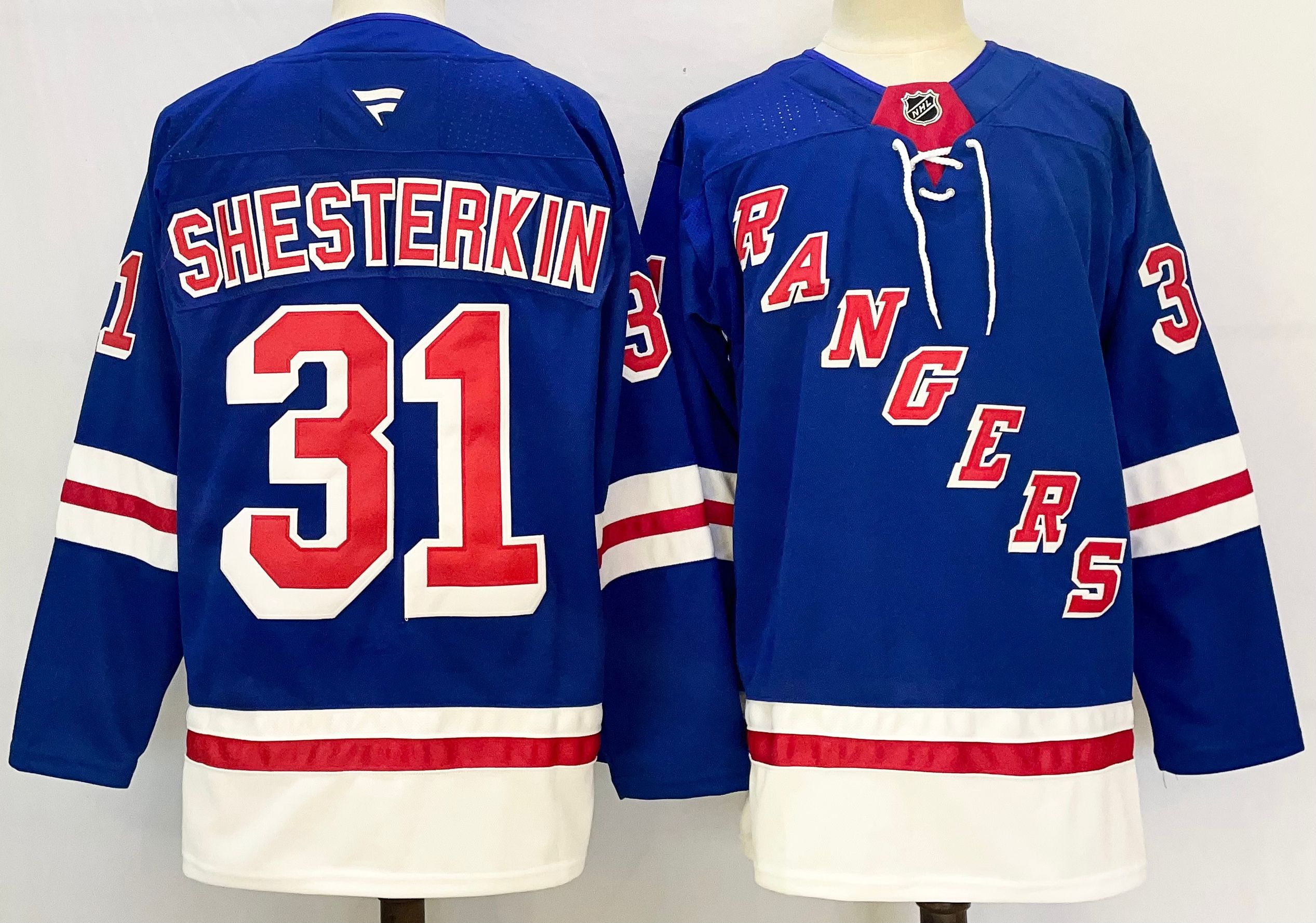 Men New York Rangers #31 Shesterkin Blue 2025 Home Premier Player NHL Jersey->new york rangers->NHL Jersey